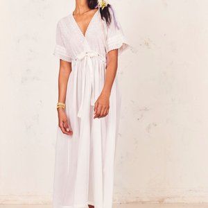 LoveShackFancy Iona Dress - White, Size Medium - NWOT